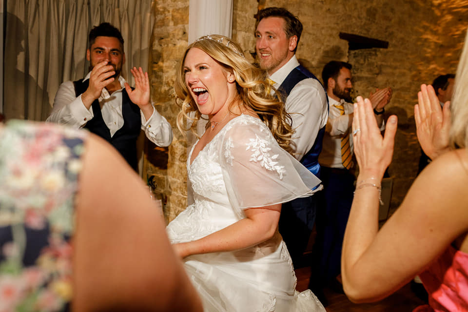 The Great barn Aynho Oxfordshire Wedding Venue couple dancing
