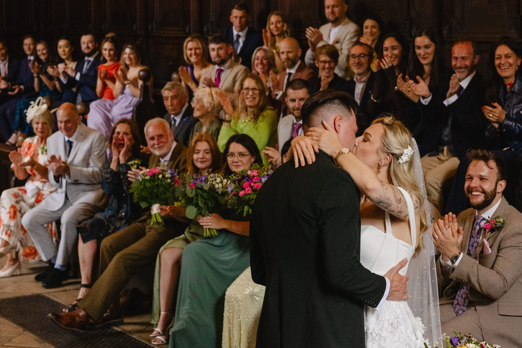 Candid wedding moment in Oxfordshire by Potters Instinct Photography