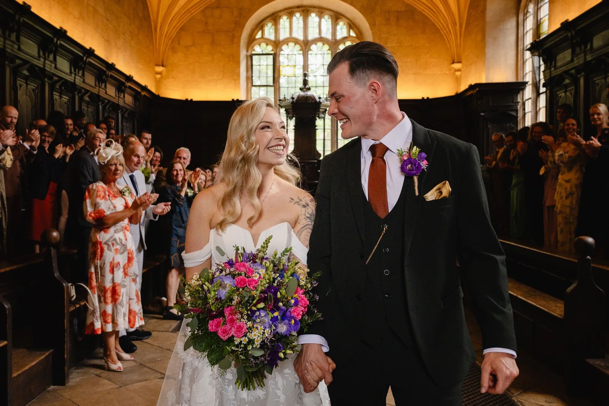 Alternative wedding at the Bodleian Library chapel, Oxford